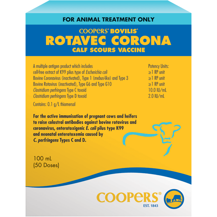 Bovilis Rotavec Corona Calf Scours Vaccine - Coopers Animal Health Australia